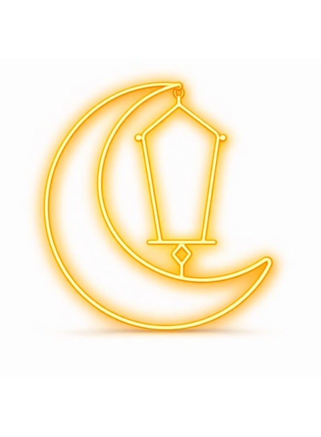 Home Care مصباح LED مرن على شكل قمر وزيت - مصباح إسلامي صغير بحجم 2 متر مع توهج دافئ وقابس صغير بريطاني - Image 2